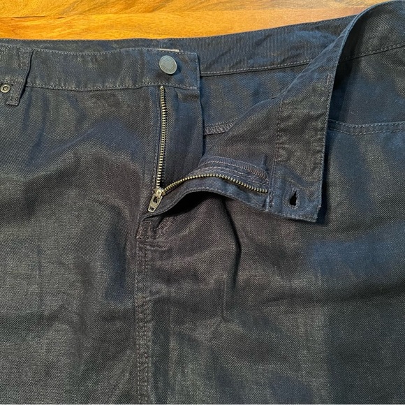 J. Jill Deep‎ Blue 100% Linen Skirt | Size 16 | Classic Denim Look - Picture 6 of 7